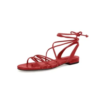 Ermonn Women's Lace-up Flat Sandals - Comfortable & Stylish