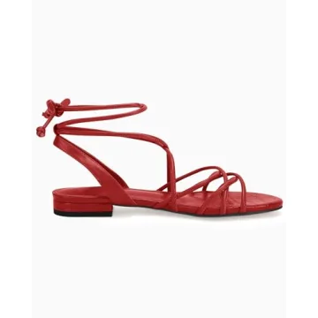 Ermonn Women's Lace-up Flat Sandals for Summer Style