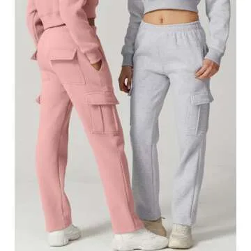 QINSEN Women's Fleece Sweatpants with Pockets