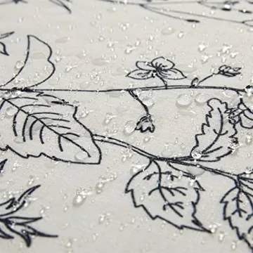 Estmy Extra Long Vintage Botanical Bathroom Shower Curtain 84'' Long