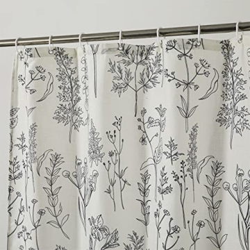 Estmy Extra Long Vintage Botanical Bathroom Shower Curtain 84'' Long