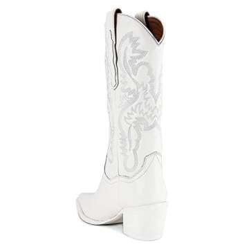 Mattiventon Women's Vintage Embroidery Cowboy Boots