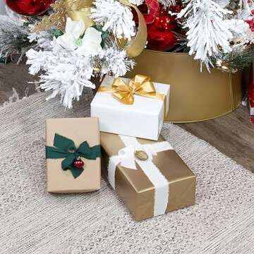 AuldHome Mercury Glass Finial Ornaments (Set of 12, Gold, Small); Distressed Metal Antique Style Christmas Tree Decorations; 1.3 to 2-Inch Size