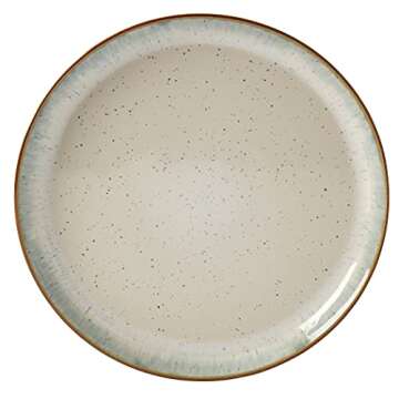 Tabletops Gallery Speckled Farmhouse Collection- Stoneware Dishes Service for 4 Dinner Salad Appetizer Dessert Plate Bowls, 12 Piece Hanover Dinnerware Set in Teal