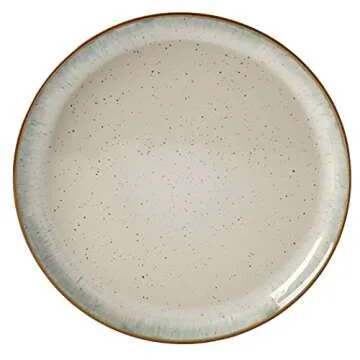 Tabletops Gallery Speckled Farmhouse Collection- Stoneware Dishes Service for 4 Dinner Salad Appetizer Dessert Plate Bowls, 12 Piece Hanover Dinnerware Set in Teal