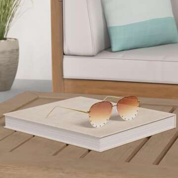 BVAGSS Women Rimless Oversized Studded Sunglasses Gradient Color Lens Rivet Fashion Lightweight Desi...