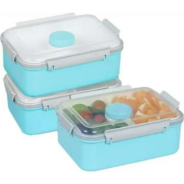 3 Pack Salad Food Storage Containers for Lunch