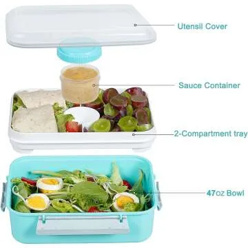 3 Pack Salad Food Storage Containers for Lunch