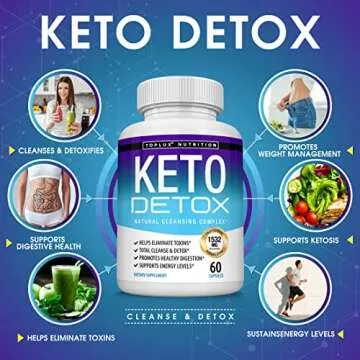 Toplux Keto Detox Pills: Advanced Cleansing Extract for Detox and Digestive Health in 60 Capsules