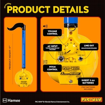 Otamatone Deluxe PAC-MAN Portable Synthesizer for All Ages