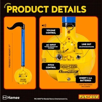 Otamatone Deluxe PAC-MAN Portable Synthesizer for All Ages