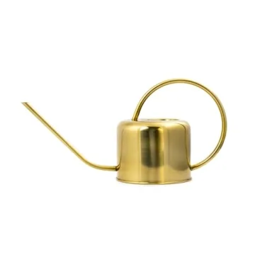 Kikkerland Vintage Watering Can in Gold for Plants