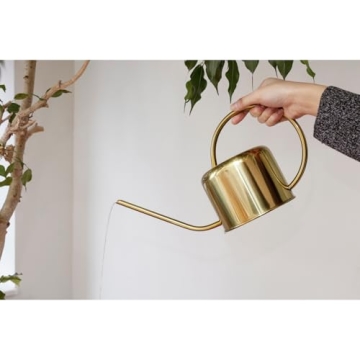 Kikkerland Vintage Watering Can in Gold for Plants