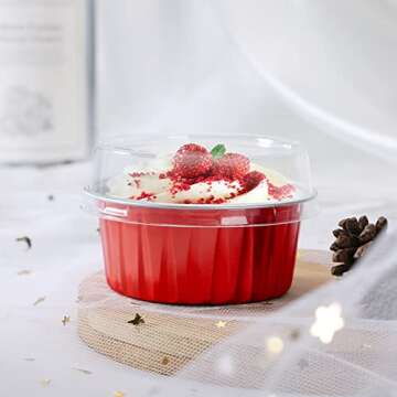 EUSOAR Disposable Ramekins with Lids - 30pcs