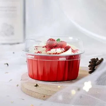 EUSOAR Disposable Ramekins with Lids - 30pcs