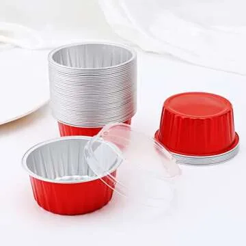 EUSOAR Disposable Ramekins with Lids - 30pcs