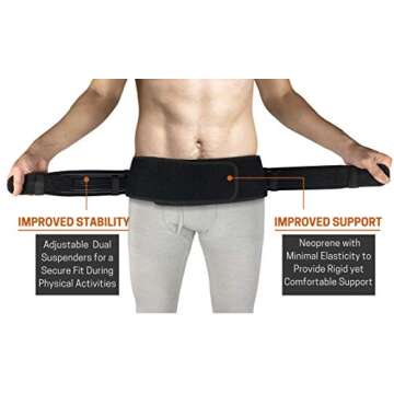 Vriksasana Posture Sacroiliac Hip Belt for Women and Men That Alleviates Sciatic, Pelvic, Lower Back, Leg and Sacral Nerve Pain Caused by Si Joint Dysfunction| Trochanter Brace (Regular, Black)