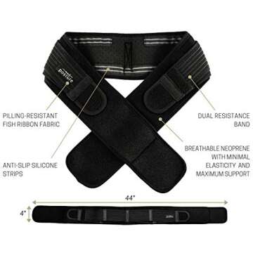 Vriksasana Posture Sacroiliac Hip Belt for Women and Men That Alleviates Sciatic, Pelvic, Lower Back, Leg and Sacral Nerve Pain Caused by Si Joint Dysfunction| Trochanter Brace (Regular, Black)
