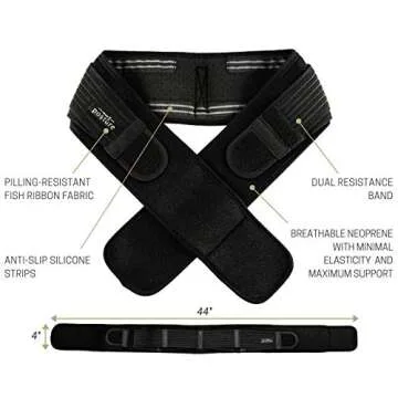 Vriksasana Posture Sacroiliac Hip Belt for Women and Men That Alleviates Sciatic, Pelvic, Lower Back, Leg and Sacral Nerve Pain Caused by Si Joint Dysfunction| Trochanter Brace (Regular, Black)