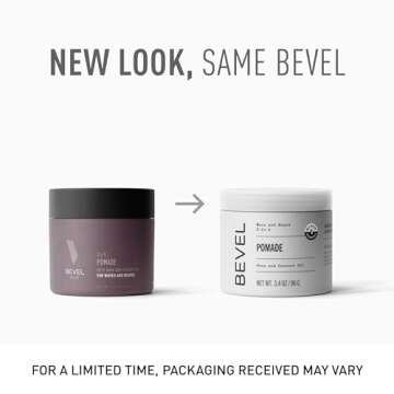 Bevel Beard Balm & Hair Pomade for Waves with Coconut Oil and Shea Butter, Locks in Moisture to Help...
