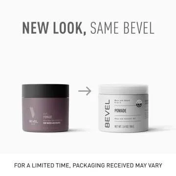Bevel Beard Balm & Hair Pomade for Waves with Coconut Oil and Shea Butter, Locks in Moisture to Help...