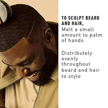 Bevel Beard Balm & Hair Pomade for Waves with Coconut Oil and Shea Butter, Locks in Moisture to Help Reduce Frizz and Breakage, Beard Care for Men, 3.4 Oz