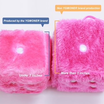 YGMONER Pink Fuzzy Dice for Cars - Retro Plush Decor