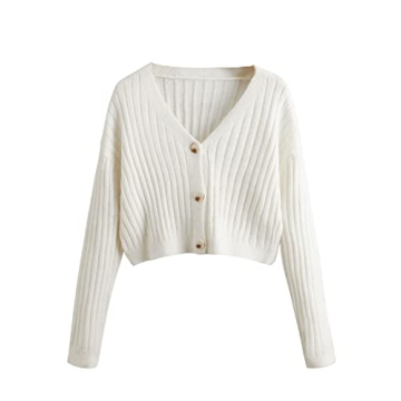 Stylish Button Front Cropped Cardigan for Women