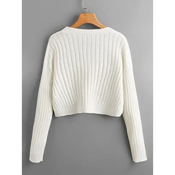 Stylish Button Front Cropped Cardigan for Women