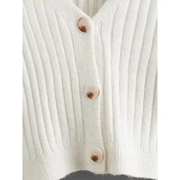 Stylish Button Front Cropped Cardigan for Women