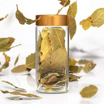 Durable Tafts ROUND Glass Spice Jars Set - 12 Pcs