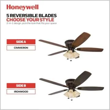 Honeywell Glen Alden Ceiling Fan - 52 Inches, LED, Reversible