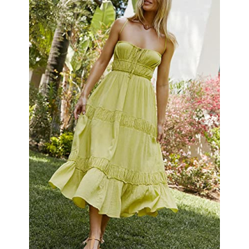 HeSaYep Sexy Backless Maxi Dress with Pockets for Women