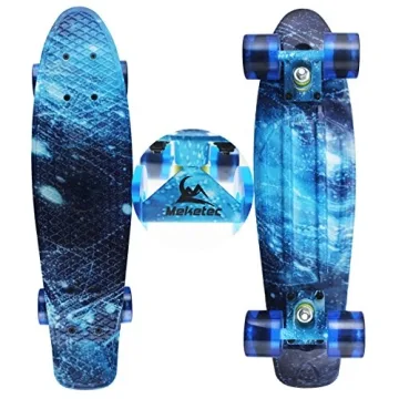 Meketec Kids Skateboard Light-Up Wheels Beginner Friendly