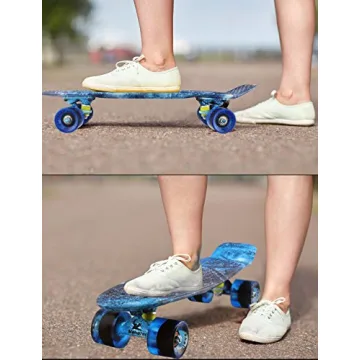 Meketec Kids Skateboard Light-Up Wheels Beginner Friendly