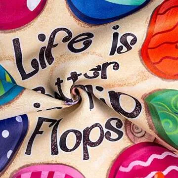 HOGARDECK Premium Summer Garden Flag with Flip Flops