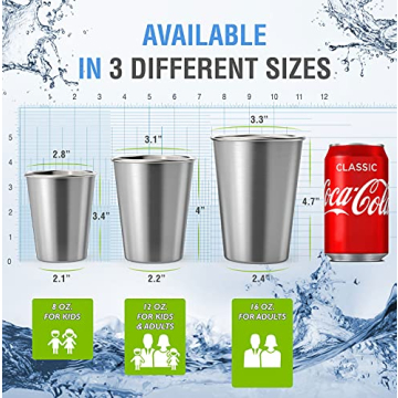 CHILLOUT LIFE Stainless Steel Cups for Kids and Toddlers