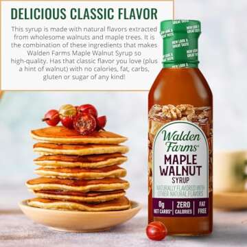 Walden Farms Maple Walnut Syrup - Sugar-Free, Calorie-Free, Low Carb, Keto-Friendly, Gluten-Free, Ve...