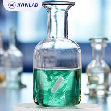 AyinLab PTFE Magnetic Stir Bar, Magnetic Stirring Rod, 8pcs Magnetic Stir Bar Set, 10mm/15mm/20mm/25mm/30mm/35mm, Magnetic Mixing Bars for Magnetic Stirrer, Auto Magnetic Mixers and Lab Stirrers