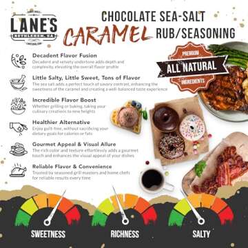Lane's Chocolate Sea-Salt Caramel Seasoning, All-Natural Sea Salt Caramel Chocolate Seasoning for Ca...