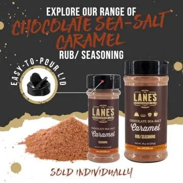 Lane's Chocolate Sea-Salt Caramel Seasoning, All-Natural Sea Salt Caramel Chocolate Seasoning for Cake, Hot Beverages & Popcorn Flavoring Seasoning, No MSG, No Preservatives, Gluten-Free, 4.6 Oz