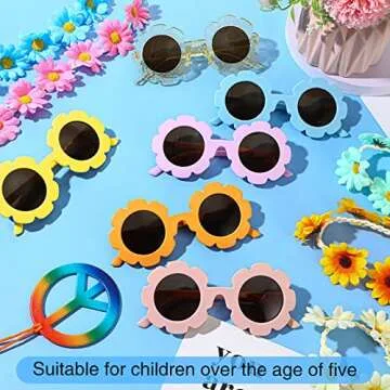 Cindeer 36 Pcs Groovy Party Favors for 60s 70s Events