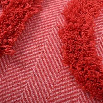 LOOPUINHOM HOHOHO Red Christmas Pillow Covers Christmas Decorations Rectangle Lumbar Waist Throw Pillow Covers for Couch Sofa Bed Living Room 12X24 Inches