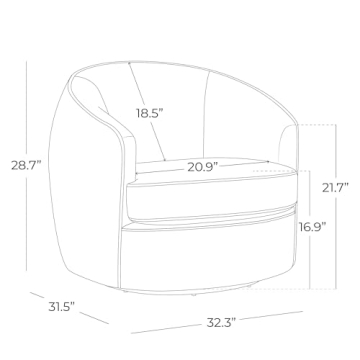 CHITA Boucle Swivel Chair Modern Comfort for Living Room