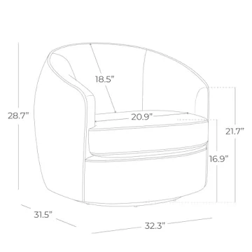 CHITA Boucle Swivel Chair Modern Comfort for Living Room