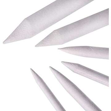 Paper Blending Stumps and Tortillions Sandpaper Pencil Sharpener Pointer Art Blenders with Kneaded Eraser for Student Sketch Drawing Tools (White)