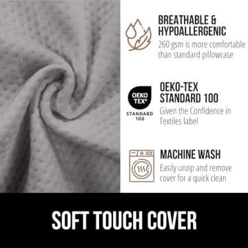 Gorilla Grip Bed Wedge Pillow Headboard Gap Filler, Comfortable Supportive High Density Foam Angled Pillows, Stay in Place Gripping Dots, Support Sleep Wedges Between Mattress, Queen Size Soft Gray