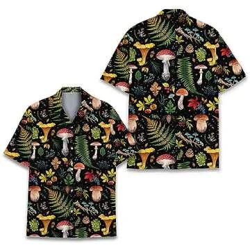 Unique Mushroom Hawaiian Shirts for Men - Family Gifts Kingdom