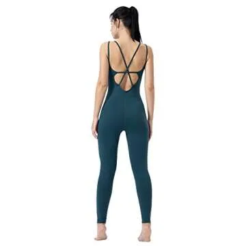 LOVESOFT Women's Sleevesless Bodysuit Dance Unitard, Backless Bodycon Rompers Jumpsuits for Workout Yoga