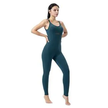 LOVESOFT Women's Sleevesless Bodysuit Dance Unitard, Backless Bodycon Rompers Jumpsuits for Workout Yoga